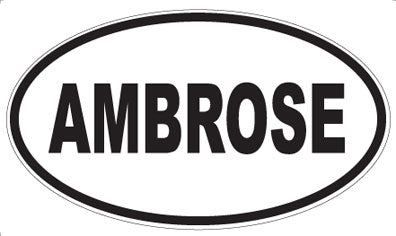 AMBROSE - Oval Sticker