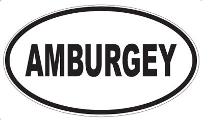 AMBURGEY - Oval Sticker