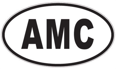 AMC - 3 Letter Initials Oval Sticker