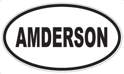 AMDERSON - Oval Magnet