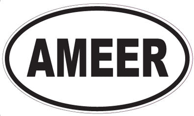 AMEER - Oval Sticker