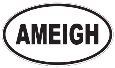 AMEIGH - Oval Sticker