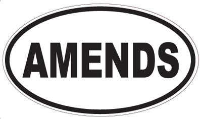 AMENDS - Oval Sticker
