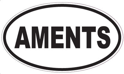 AMENTS - Oval Sticker