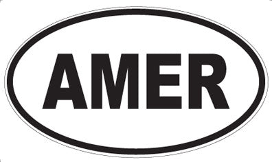 AMER - Oval Sticker