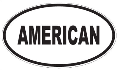 AMERICAN - Oval Magnet
