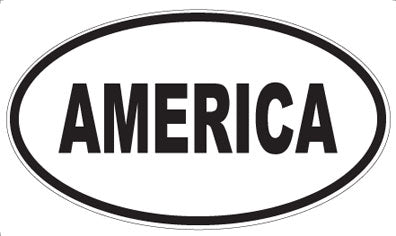 AMERICA - Oval Magnet