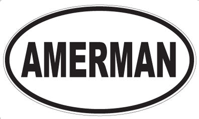 AMERMAN - Oval Sticker