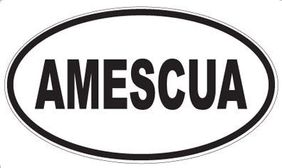 AMESCUA - Oval Sticker