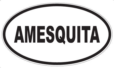 AMESQUITA - Oval Sticker