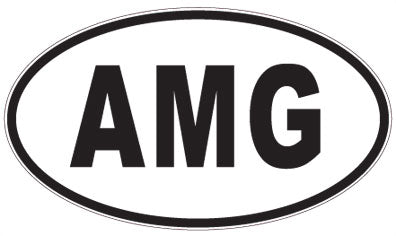 AMG - 3 Letter Initials Oval Sticker