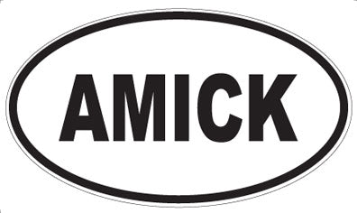 AMICK - Oval Sticker