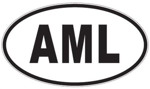 AML - 3 Letter Initials Oval Sticker