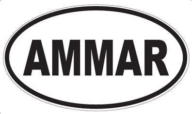 AMMAR - Oval Sticker