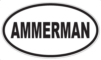 AMMERMAN - Oval Magnet
