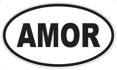 AMOR - Oval Sticker
