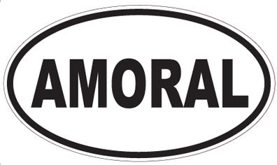 AMORAL - Oval Sticker