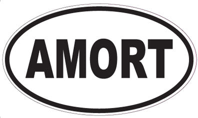 AMORT - Oval Sticker