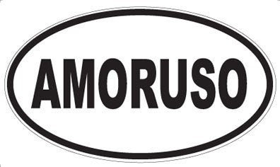 AMORUSO - Oval Sticker