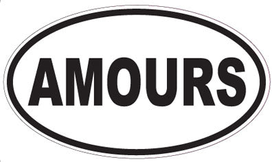 AMOURS - Oval Sticker