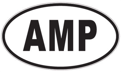 AMP - 3 Letter Initials Oval Sticker
