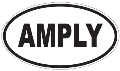AMPLY - Oval Sticker