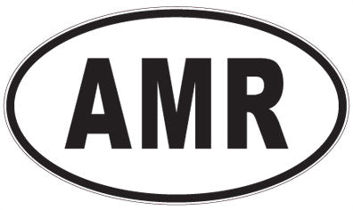 AMR - 3 Letter Initials Oval Sticker