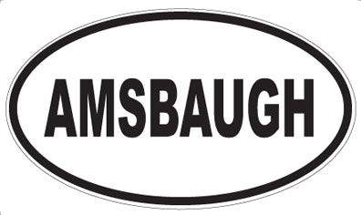 AMSBAUGH - Oval Magnet