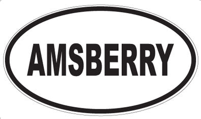 AMSBERRY - Oval Sticker