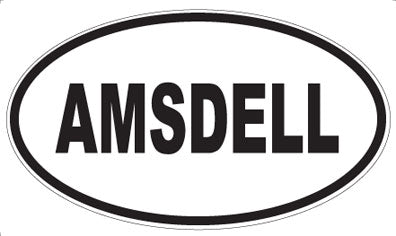 AMSDELL - Oval Sticker