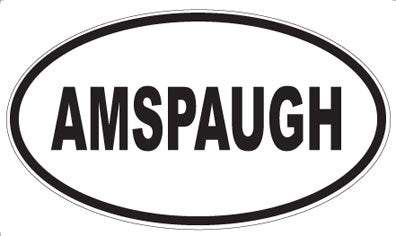 AMSPAUGH - Oval Sticker