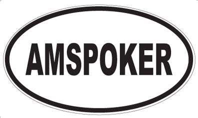 AMSPOKER - Oval Sticker