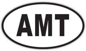 AMT - 3 Letter Initials Oval Sticker