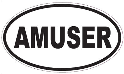 AMUSER - Oval Sticker