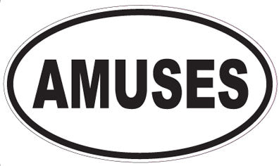 AMUSES - Oval Sticker