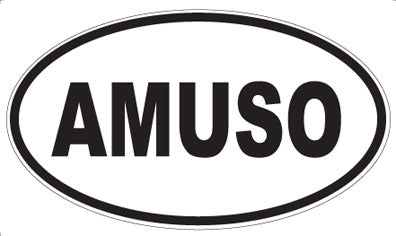 AMUSO - Oval Sticker