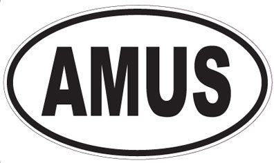 AMUS - Oval Sticker