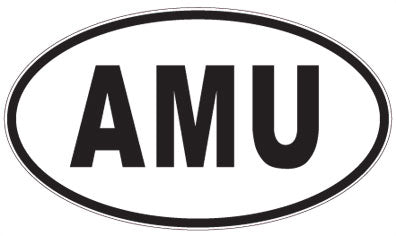 AMU - 3 Letter Initials Oval Magnet