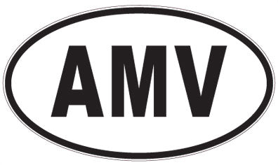 AMV - 3 Letter Initials Oval Sticker