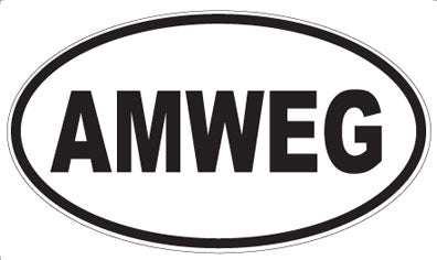 AMWEG - Oval Sticker