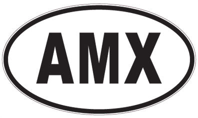 AMX - 3 Letter Initials Oval Sticker