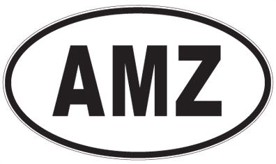 AMZ - 3 Letter Initials Oval Magnet