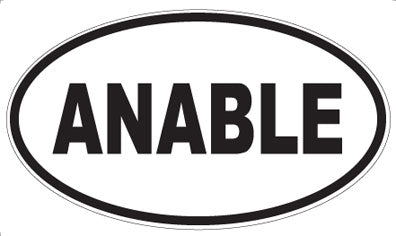 ANABLE - Oval Magnet