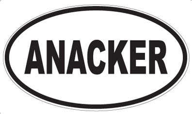 ANACKER - Oval Sticker