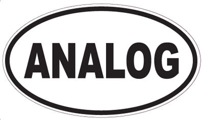ANALOG - Oval Sticker