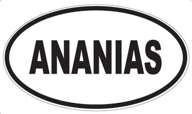 ANANIAS - Oval Sticker