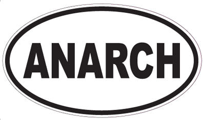 ANARCH - Oval Sticker