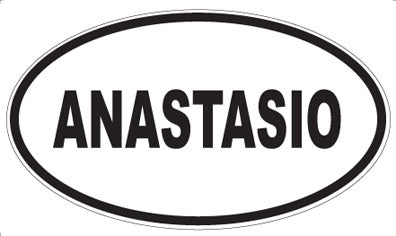 ANASTASIO - Oval Magnet