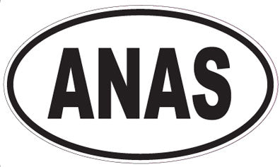 ANAS - Oval Sticker