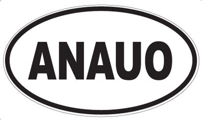 ANAUO - Oval Sticker